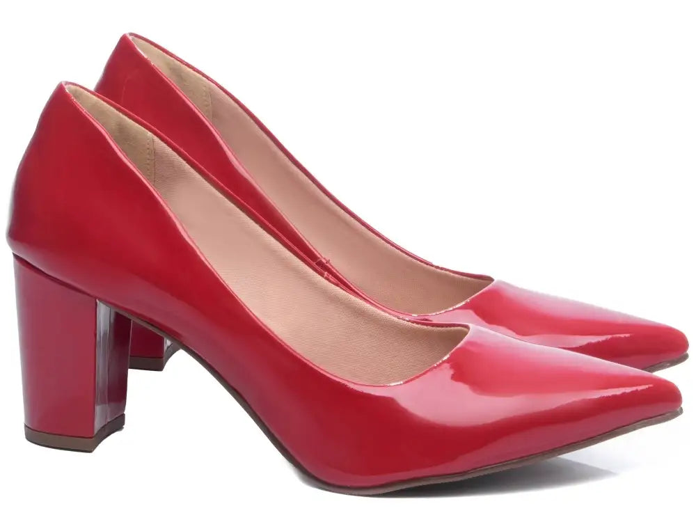 Scarpin Arrasadora Verniz Vermelho – Numeração Especial | Hyly Prime