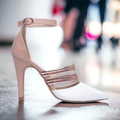 Scarpin Rosê Salto Alto 9cm em Napa – Elegância e Conforto