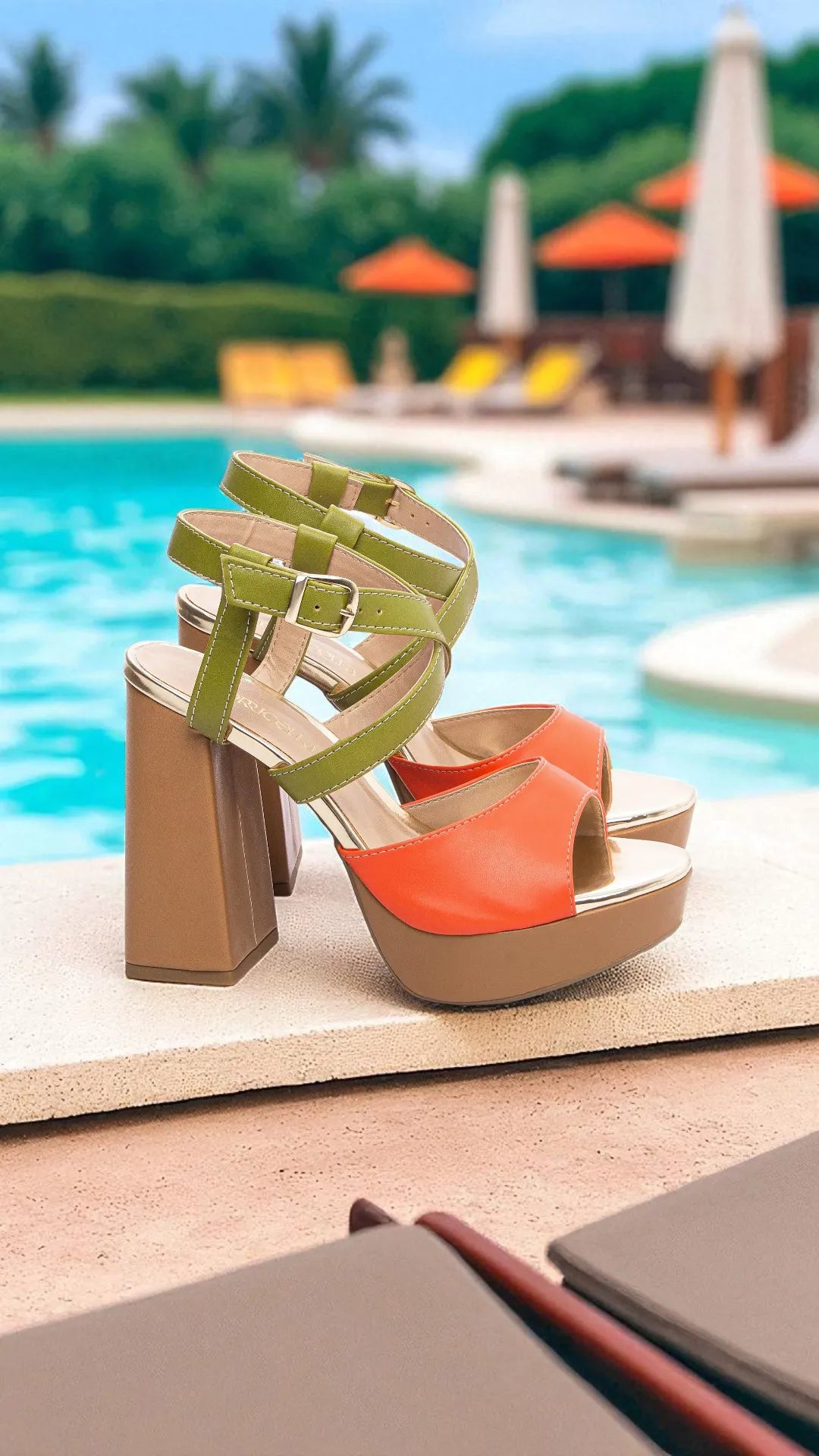 Sandália Feminina Meia Pata Bege com Salto Bloco – Torricella Original