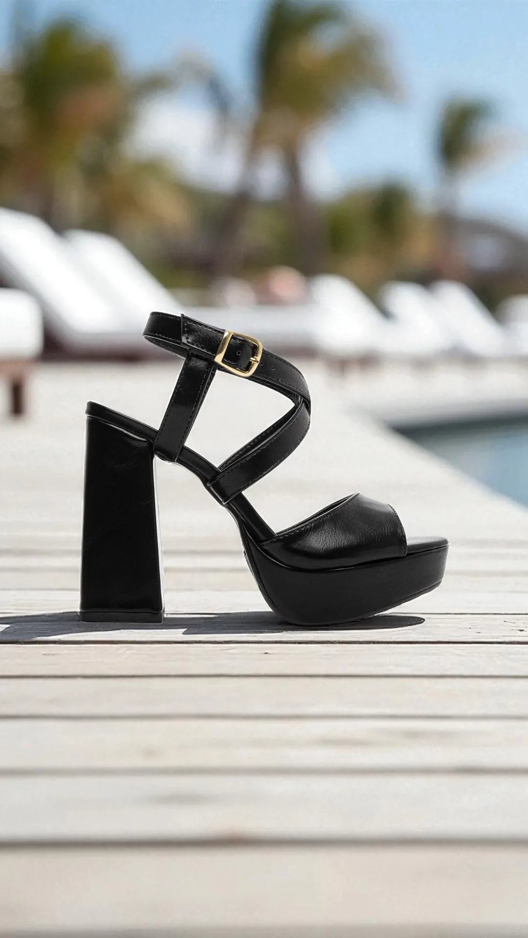 Sandália Feminina Meia Pata Bege com Salto Bloco – Torricella Original