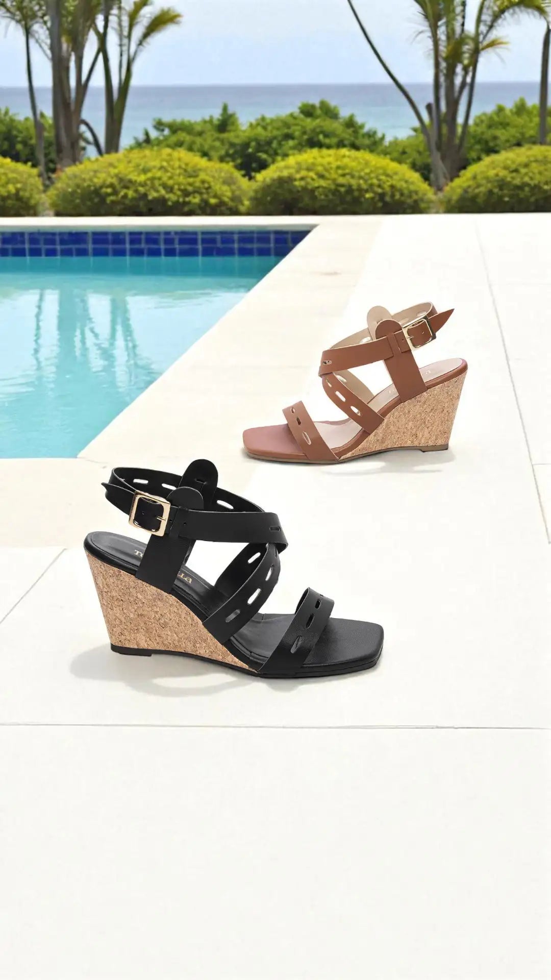 Sandália Plataforma de Cunha Anabela