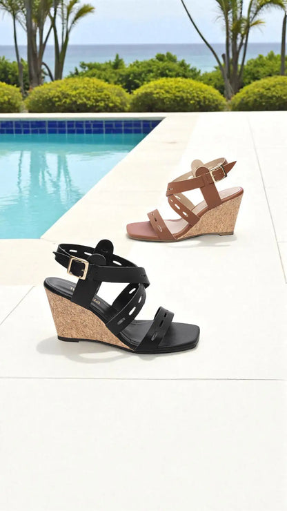 Sandália Plataforma de Cunha Anabela