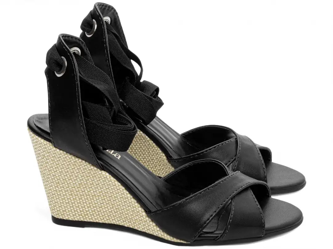 Sandália Anabela Torricella Napa Caramelo – Hyly Prime