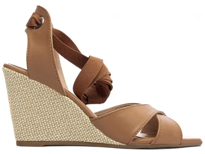 Sandália Anabela Torricella Napa Caramelo – Hyly Prime