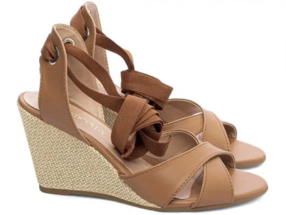 Sandália Anabela Torricella Napa Caramelo – Hyly Prime