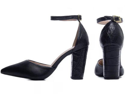 Scarpin Torricella Croco Napa Preto | Hyly Prime