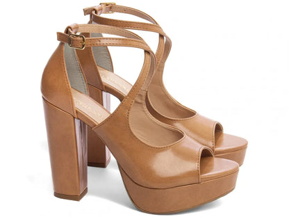Sandália Meia Pata Torricella Napa Caramelo – Hyly Prime