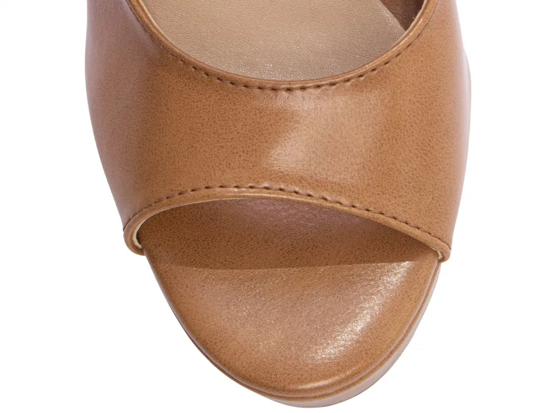 Sandália Meia Pata Torricella Napa Caramelo – Hyly Prime