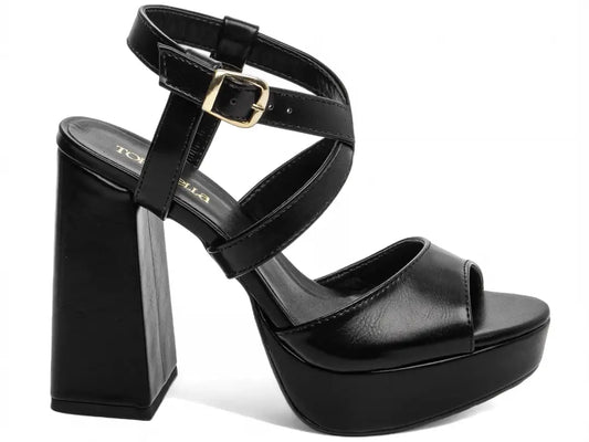 Sandália Meia Pata Feminina Napa Preto Antiderrapante