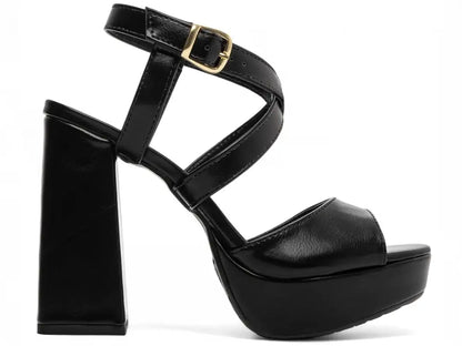 Sandália Meia Pata Feminina Napa Preto Antiderrapante