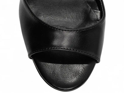 Sandália Meia Pata Feminina Napa Preto Antiderrapante