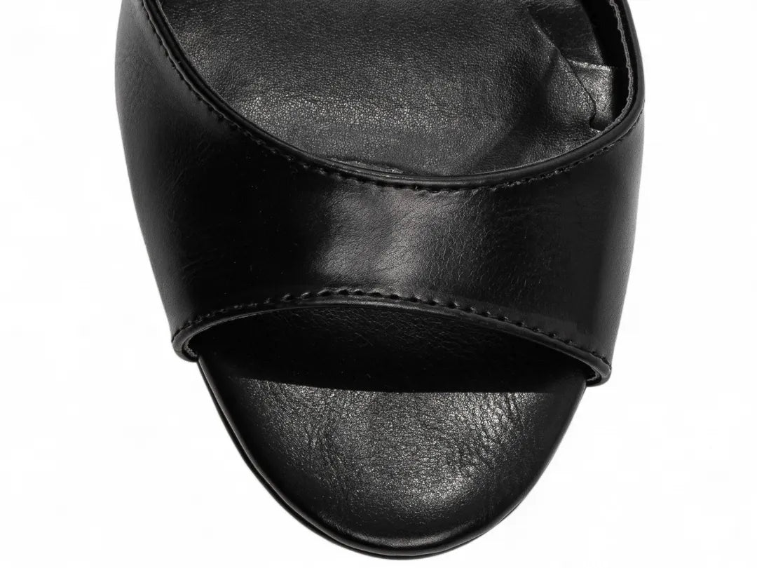 Sandália Feminina Meia Pata Bege com Salto Bloco – Torricella Original