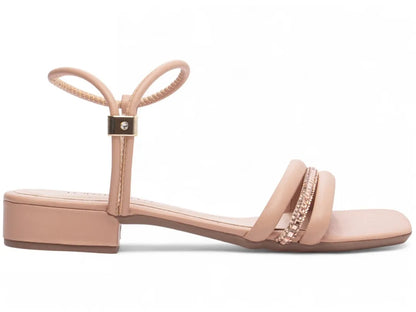 Sandália Baixa Torricella Napa Rose com Strass | Hyly Prime