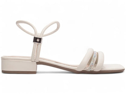 Sandália Baixa Torricella Napa Rose com Strass | Hyly Prime