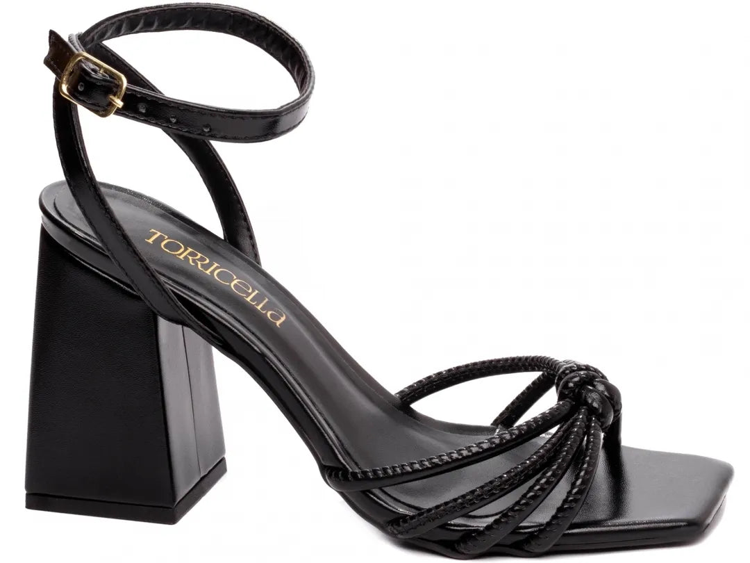 Sandália Torricella Napa Preto Salto Grosso 9cm – Hyly Prime