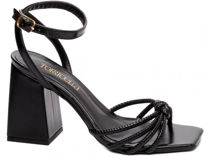 Sandália Torricella Napa Preto Salto Grosso 9cm – Hyly Prime