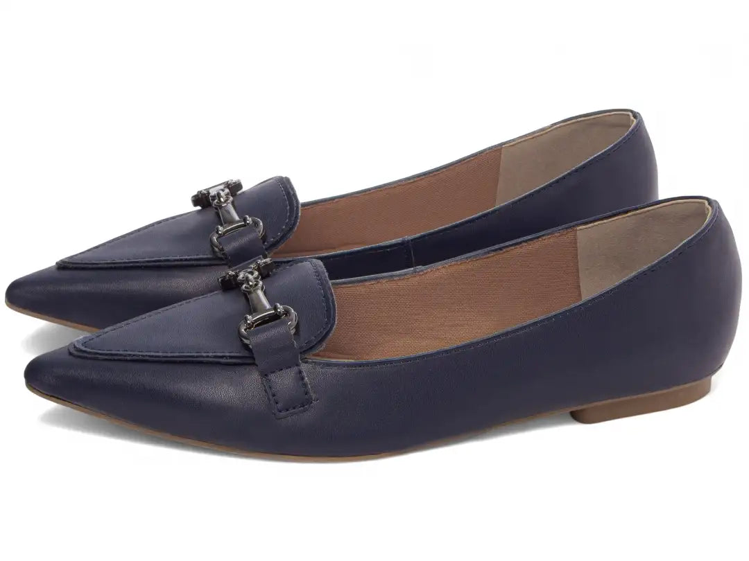 Sapatilha Mocassim Azul Feminina Elegante e Confortável Bico Fino