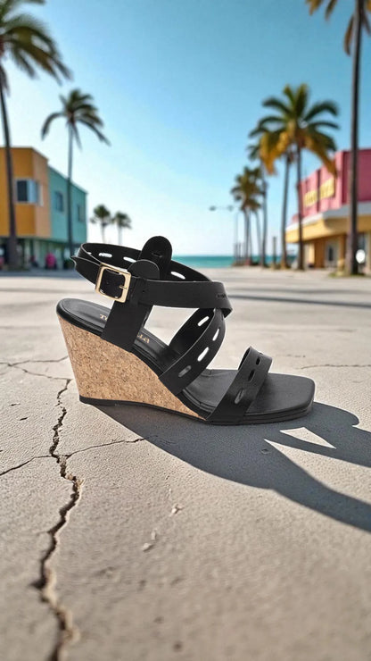 Sandália Anabela Torricella Napa Caramelo – Hyly Prime