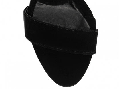 Sandália Feminina Anabela Camurção Preto Conforto e Elegância