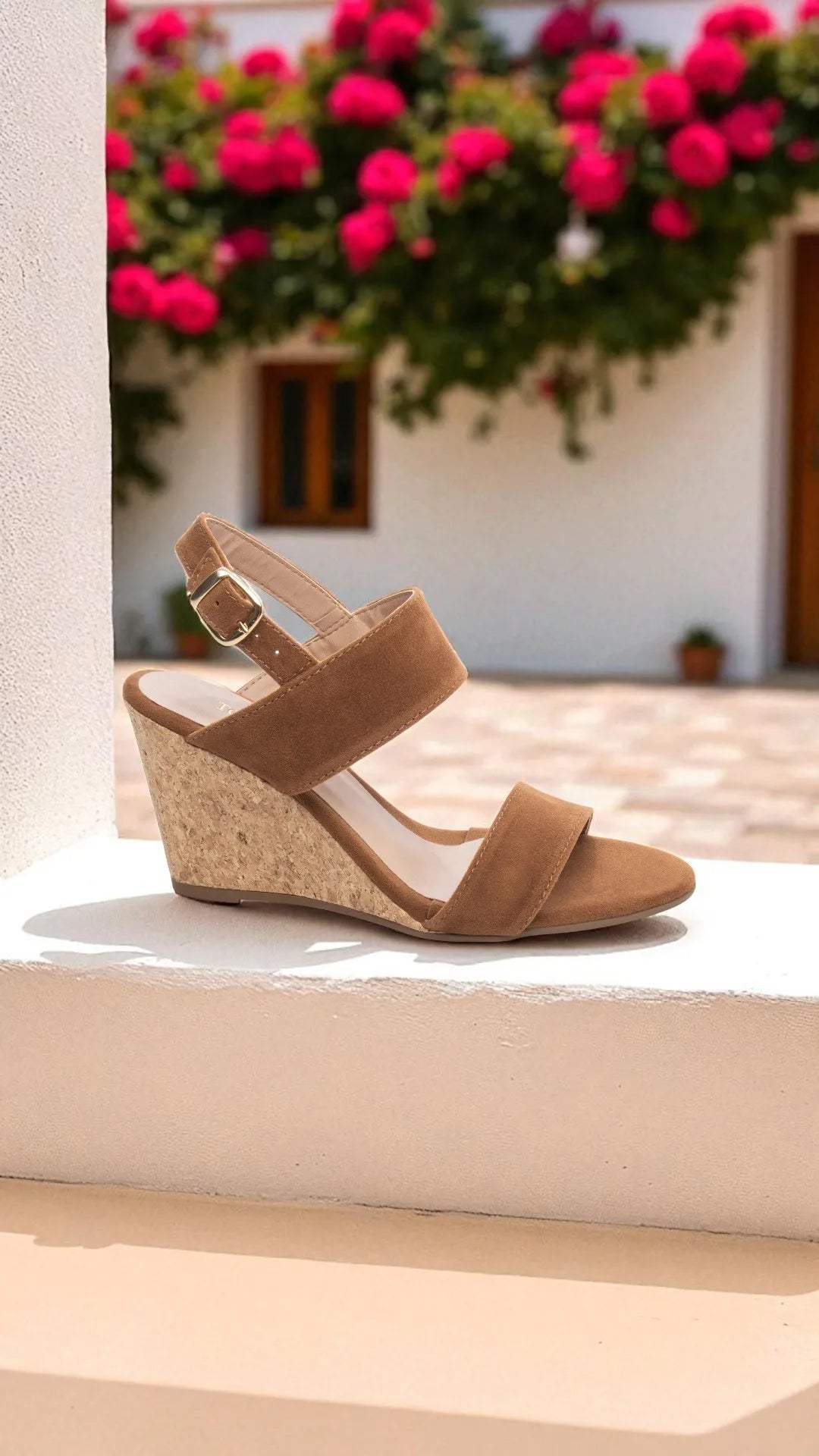 Sandália Anabela Torricella Camurção Caramelo | Hyly Prime