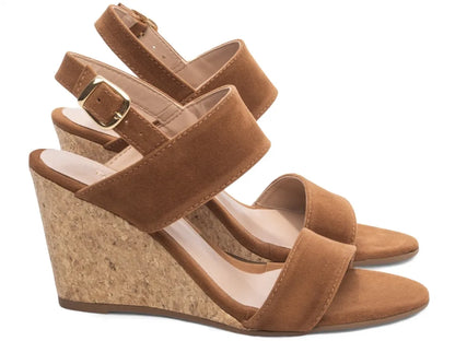 Sandália Anabela Torricella Camurção Caramelo | Hyly Prime