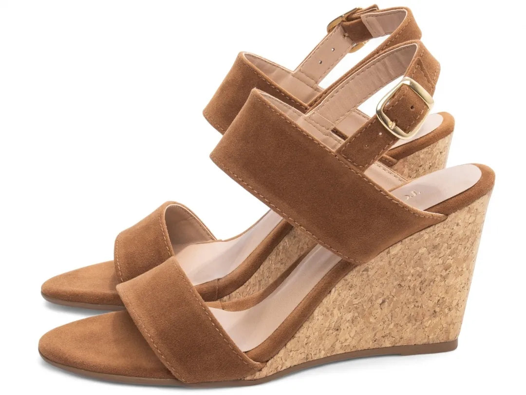 Sandália Anabela Torricella Camurção Caramelo | Hyly Prime