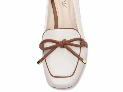 Mocassim Feminino Casual Napa Off White Antiderrapante