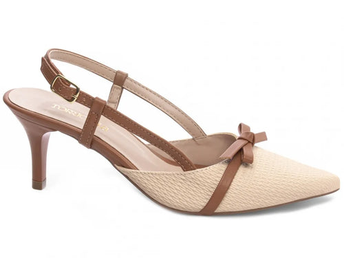 Scarpin Torricella Napa Caramelo e Bege – Hyly Prime