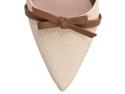 Scarpin Torricella Napa Caramelo e Bege – Hyly Prime