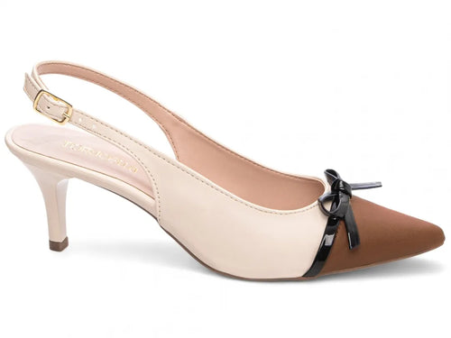 Sandália Torricella Caramelo Off White – Salto Fino 6cm