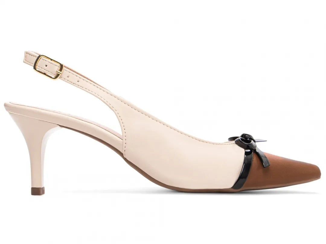 Sandália Torricella Caramelo Off White – Salto Fino 6cm