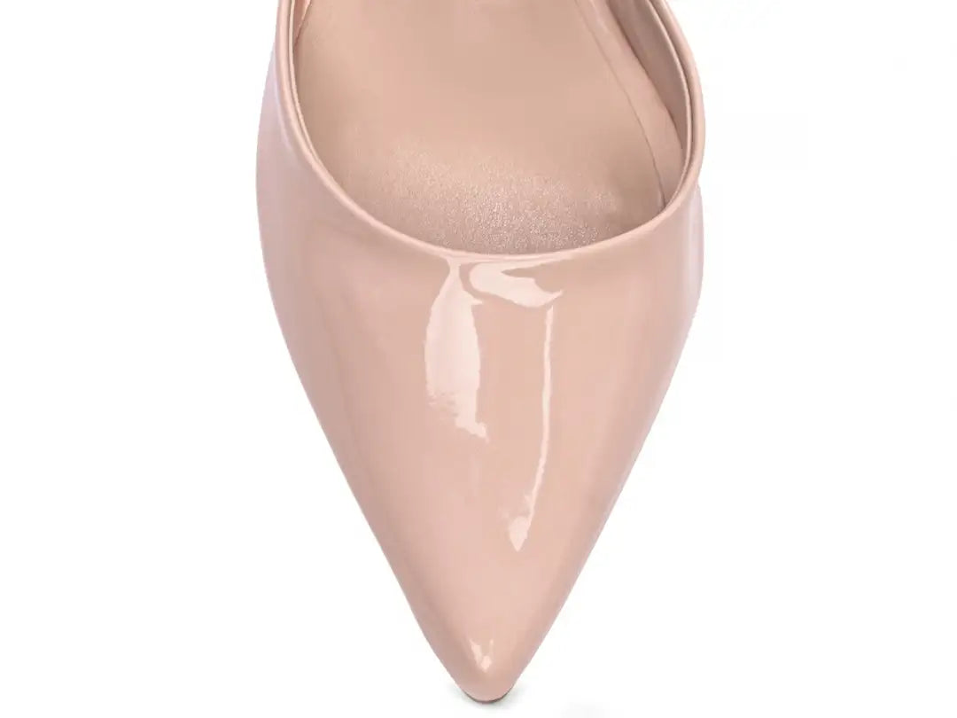 Sapato Scarpin Verniz Rose com Salto Médio 6,5 cm