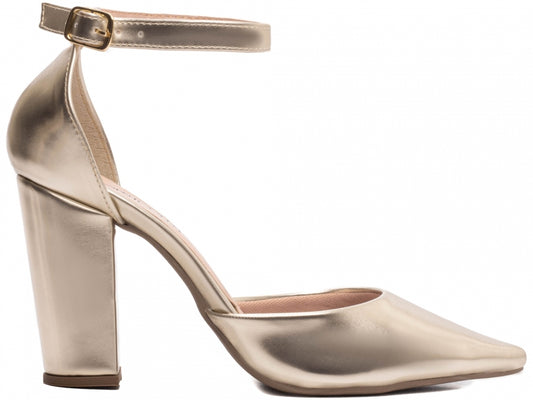 Scarpin Metalizado Ouro Light – Salto 9cm | Hyly Prime – Torricella