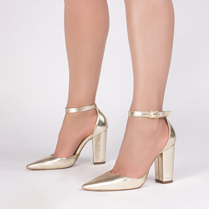 Scarpin Metalizado Ouro Light – Salto 9cm | Hyly Prime – Torricella