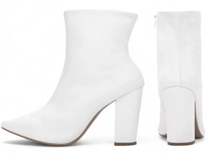 Bota Cano Curto Torricella Napa Branco 65-04B - Hyly Prime