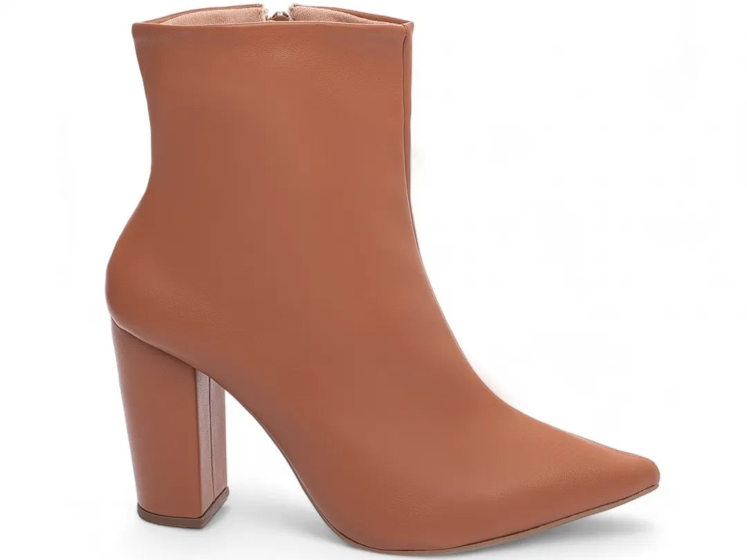 Bota Feminina Caramelo Cano Curto Confortável