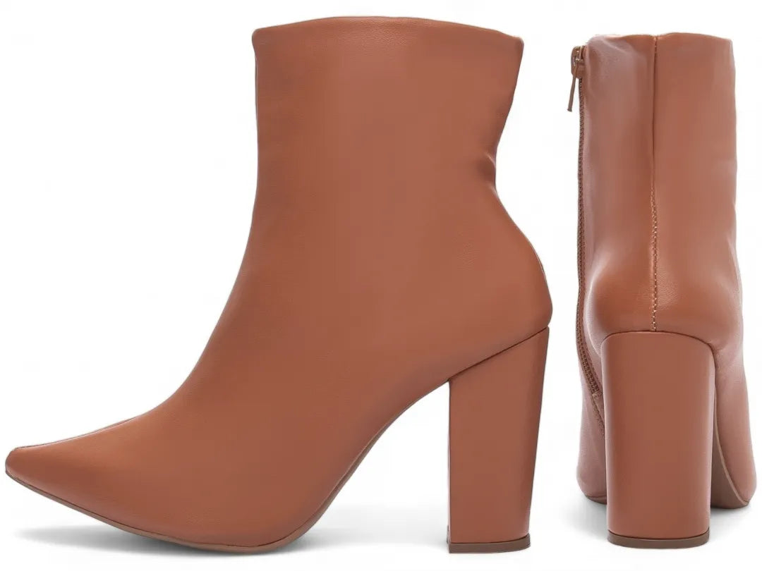 Bota Feminina Caramelo Cano Curto Confortável