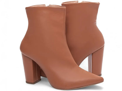 Bota Feminina Caramelo Cano Curto Confortável