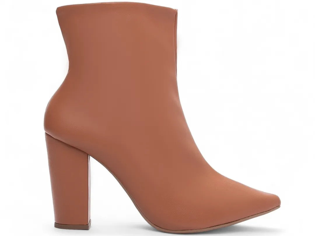 Bota Feminina Caramelo Cano Curto Confortável
