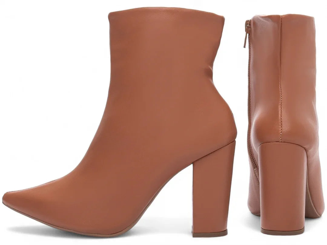 Bota Cano Curto Torricella Napa Caramelo 65-04C - Hyly Prime