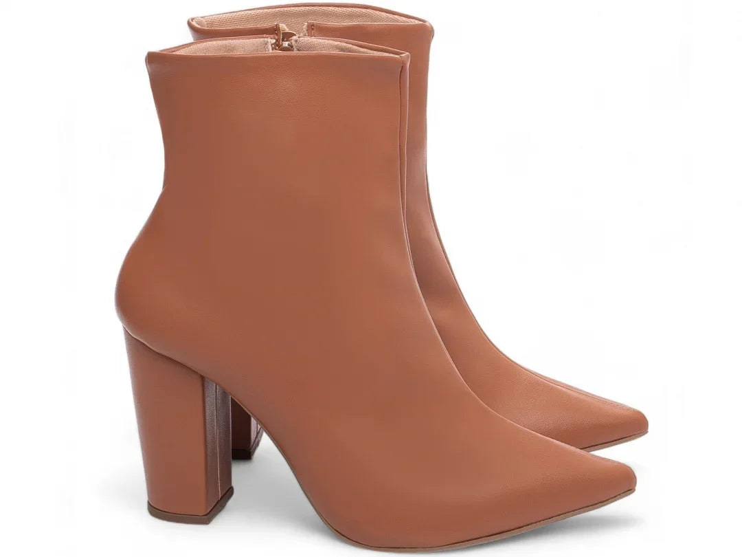 Bota Cano Curto Torricella Napa Caramelo 65-04C - Hyly Prime