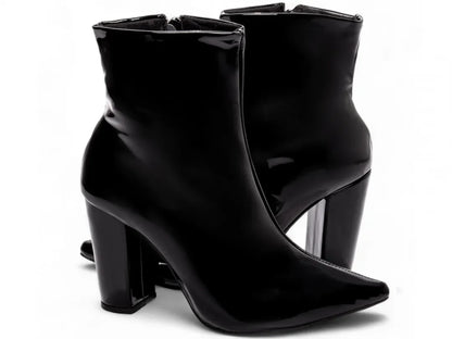 Bota Cano Curto Torricella Verniz Preto 65-04D - Hyly Prime