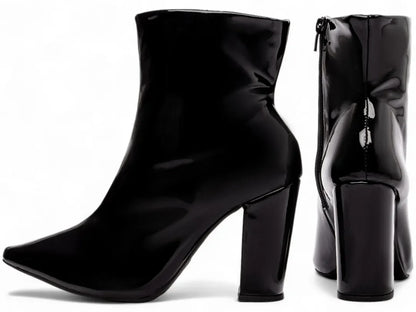 Bota Cano Curto Torricella Verniz Preto 65-04D - Hyly Prime