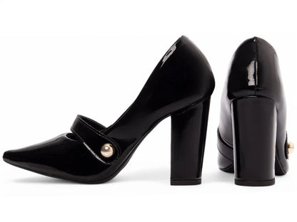 Sapato Scarpin Preto Salto Fino Torricella | Hyly Prime