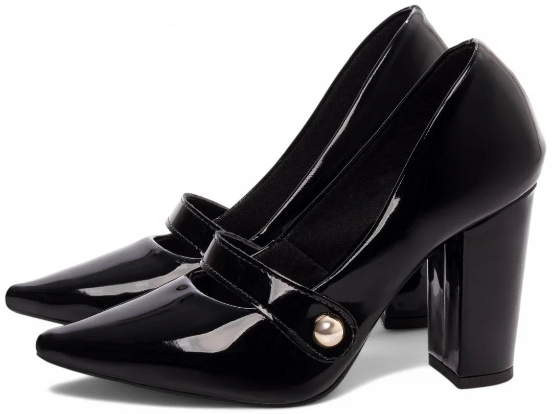 Sapato Scarpin Preto Salto Fino Torricella | Hyly Prime