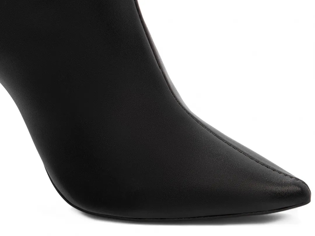 Bota Cano Curto Napa Preto Salto 9cm