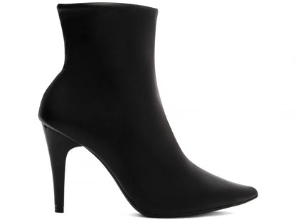 Bota Cano Curto Napa Preto Salto 9cm
