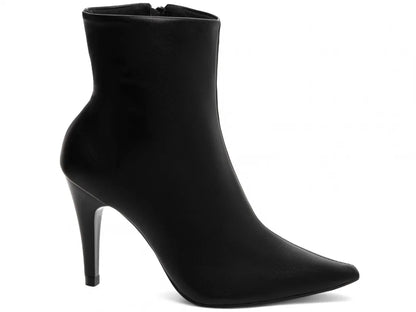 Bota Cano Curto Napa Preto Salto 9cm