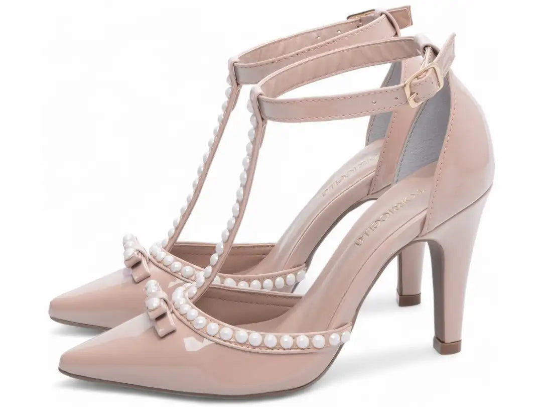 Scarpin Rose Salto Alto com Pérola - Calçados Femininos Luxo