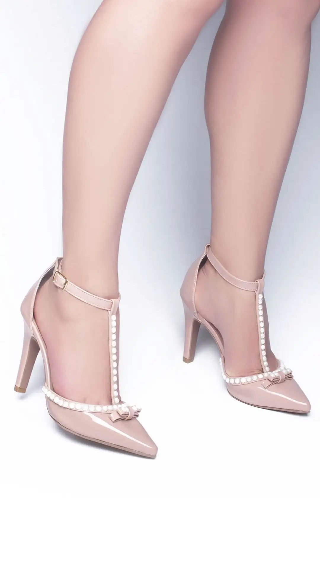 Scarpin Rose Salto Alto com Pérola - Calçados Femininos Luxo